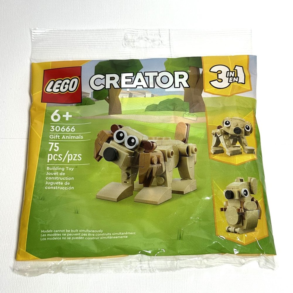 NEW! LEGO CREATOR 3 IN 1 Gift Animals (30666) 75 PCS